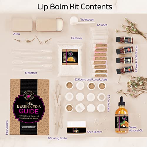 CraftZee 𝗣𝗥𝗘𝗠𝗜𝗨𝗠 Lip Balm Making Kit. DIY Lip Gloss Pack