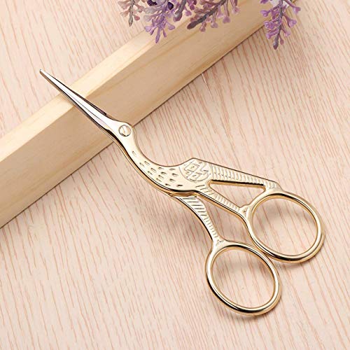 4PCS Vintage Stork Shape Sewing Scissors Stainless Steel Scissors (2 Count)