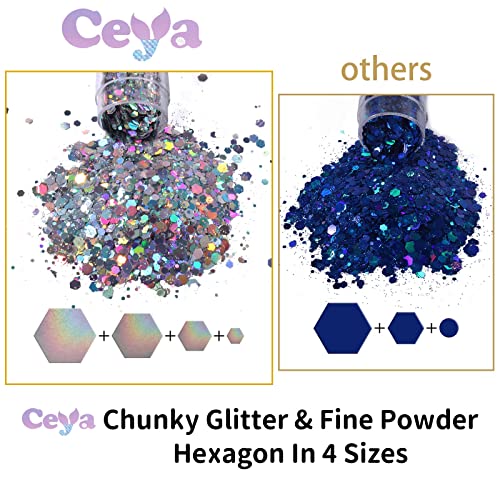 Holographic Chunky Glitter Set 28 Colors (9.88 Ounce)