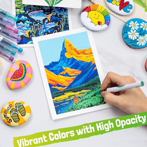 PAINT Acrylic Paint Markers Brush Tip 72 Colors (72 Count)