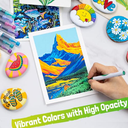 PAINT Acrylic Paint Markers Brush Tip 72 Colors (72 Count)