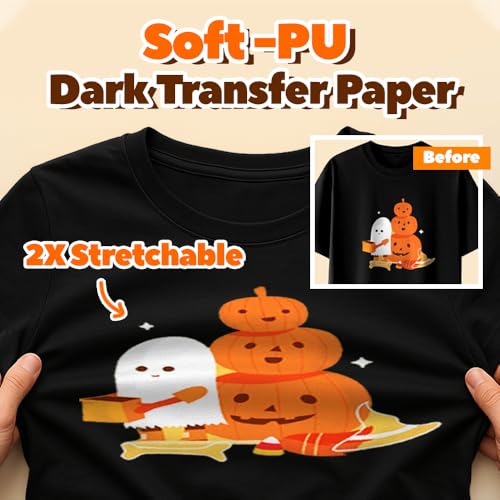 PU Heat Transfer Paper for Dark Fabric (20 Sheet)