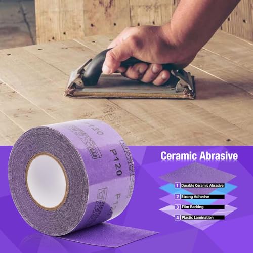 800 Grit PSA Purple Ceramic Sandpaper Roll 2