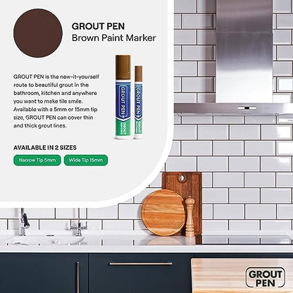 Grout Pen Brown Tile Grout Paint Marker (2 Count)