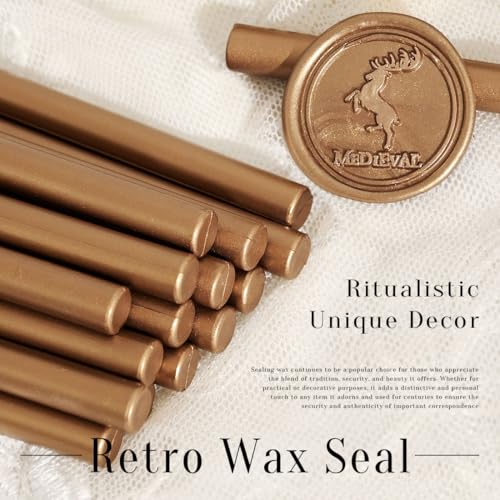 Classic Antique Gold Sealing Wax Stick for Mini Glue Gun (16 Count)