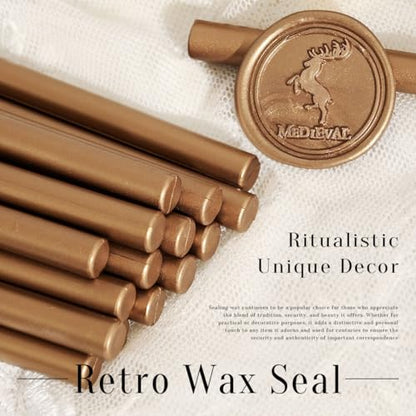 Classic Antique Gold Sealing Wax Stick for Mini Glue Gun (16 Count)