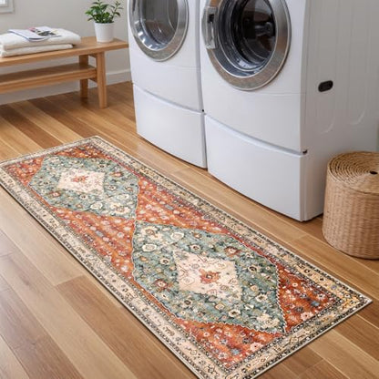 Boho Tribal 2x5 Kitchen Runner Rugs Non Skid Washable