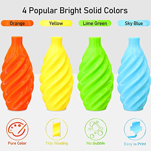 3D PLA 3D Printer Filament 4 in 1 Bundle (35.27 Ounce)