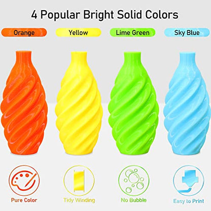 3D PLA 3D Printer Filament 4 in 1 Bundle (35.27 Ounce)