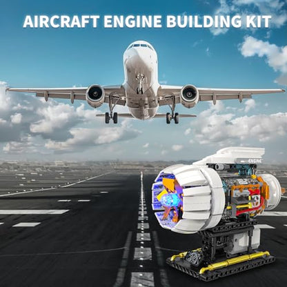 Aircraft Engine Building Kit for Adults (635 Count)