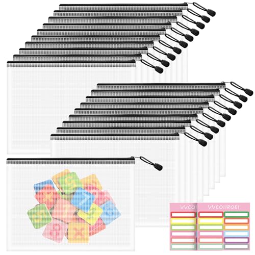 20pcs Mesh Zipper Pouch Bags (9 Count)