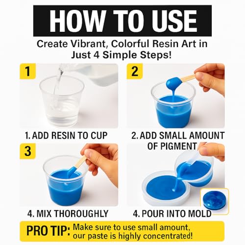 24 Color Pigment Paste for Epoxy Resin Set (24 Count)