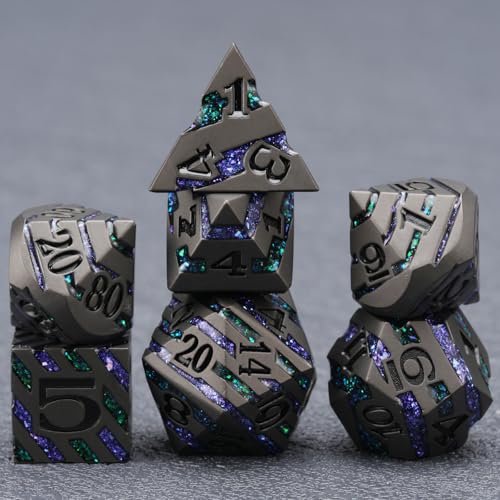 Inlay Metal Dice Set 7pcs