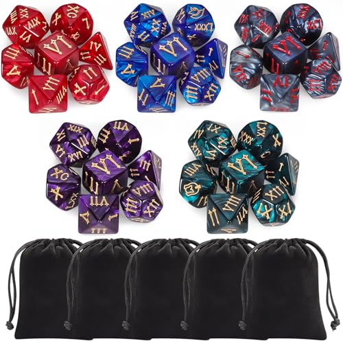 5 Sets Polyhedral Dice (35 Count)