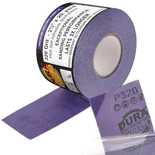 Premium 320 Grit PSA Purple Film Ceramic Longboard Sandpaper (60 Foot)