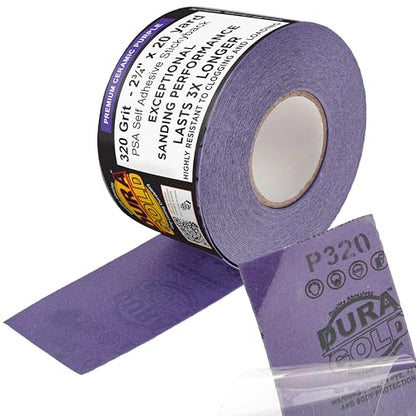 Premium 320 Grit PSA Purple Film Ceramic Longboard Sandpaper (60 Foot)