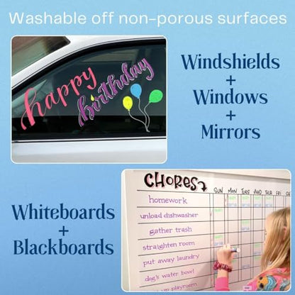 Liquid chalk markers 12 neon erasable Whiteboards (12 Count)