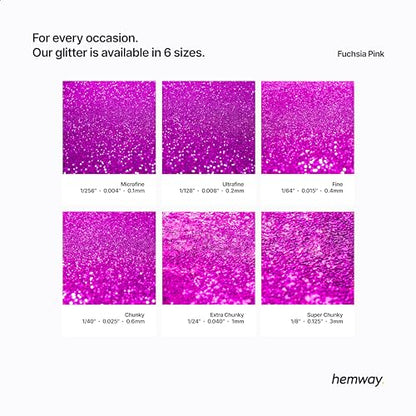 Resin Glitter Fuchsia Pink 100g Super Chunky (3.5 Ounce)