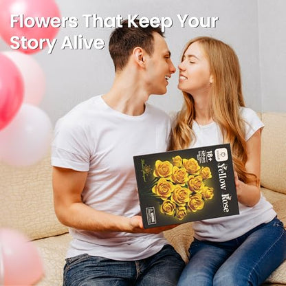 Rose Flower Bouquet Building Set for Adults