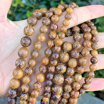 70pcs Adabele Natural Golden Tiger Skin Jasper Gemstone 10mm Round Beads (72 Count)