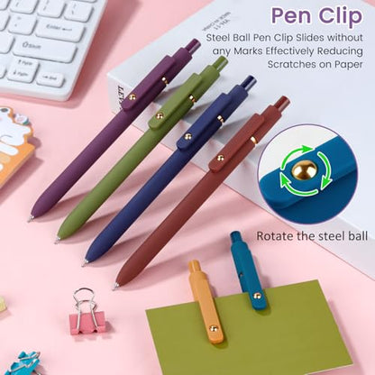 Gel Pens 6pcs 0.7mm Fine Point Black Ink Quick Dry Pens (6 Count)
