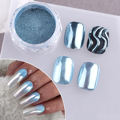 4 Colors Chrome Nail Powder Set