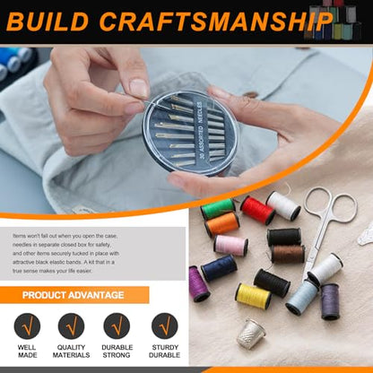 134Pcs Sewing Kit with Portable Bag (134 Count)