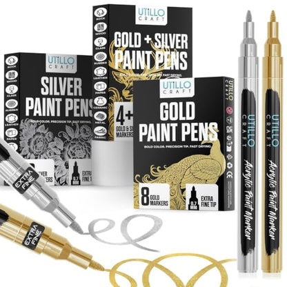Gold and Silver Paint Pens (8 Count)