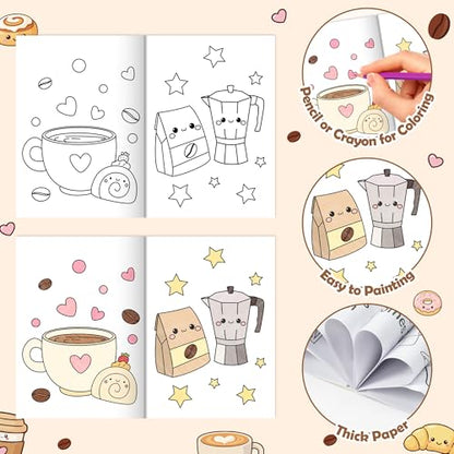 Coffee Activity Coloring Books (24 Count)