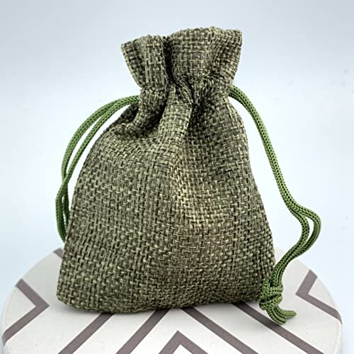 Pack of 25 Burlap Gift Bags with Drawstring Linen Jewelry Pouches Wedding Hessian Jute Bags for Birthday and Treat Pouches Party Wedding Favors Gift
