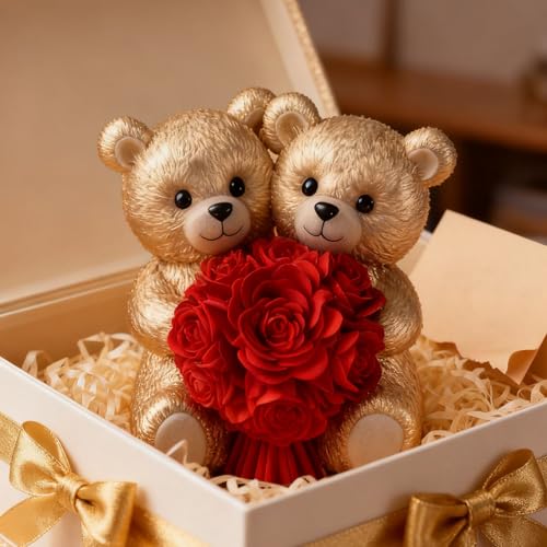 3D Bear Silicone Mold with Flower