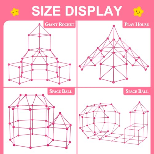 Fort Building Kit for Kids (200 Count)