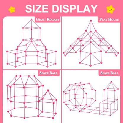 Fort Building Kit for Kids (200 Count)