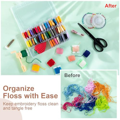 500 Pcs Set Embroidery Floss Bobbins Thread Organizer Kit (3 Count)