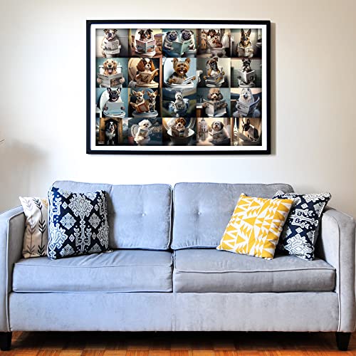 Pooping Dogs & Puppies 500 Pieces Very Large Pieces Jigsaw. for Adults & Seniors 13+ Size