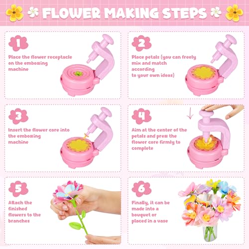 Pink Purple DIY Fabric Flower Bouquet Kit