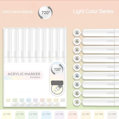 Water Based Acrylic Paint Markers (9 Count)