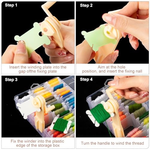 500 Pcs Set Embroidery Floss Bobbins Thread Organizer Kit (3 Count)