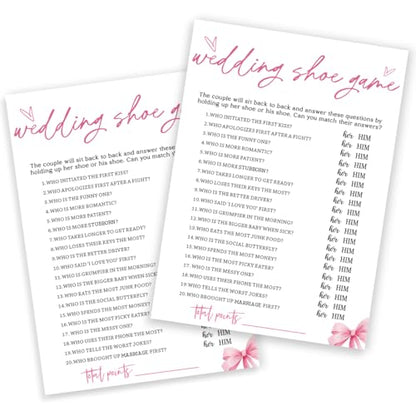 Bridal Shower Game Cards