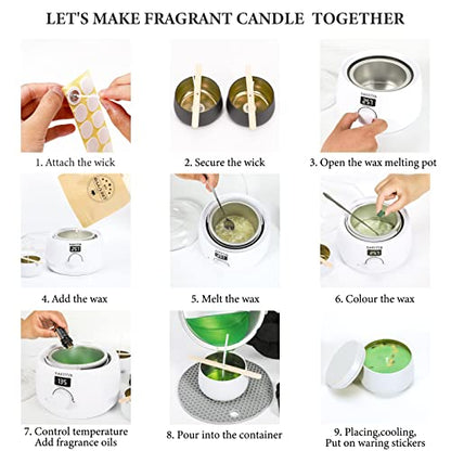 Candle Making Kit for Adults with Electric Wax Melting Pot
