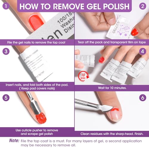Acetone Gel Polish Remover Pads (200 Count)