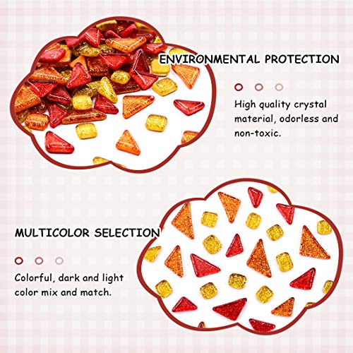 1 Pound Mixed Colors Shine Crystal Series Mosaic Tiles Assortment Kit