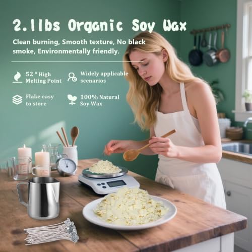 Soy Candle Making Kit for Adults & Hot Plate (96 Count)