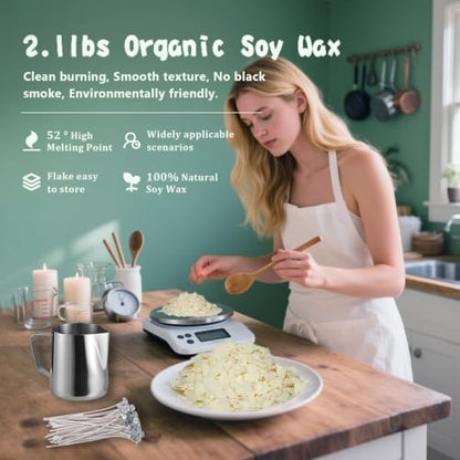 Soy Candle Making Kit for Adults & Hot Plate (96 Count)