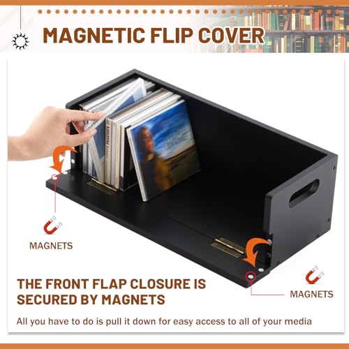 4 Set Wooden CD Storage Box (4 Count)