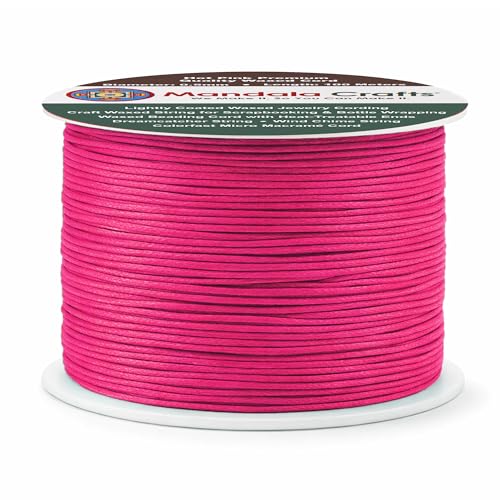 0.5mm Hot Pink Waxed Cord (327 Foot)