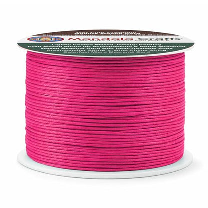 0.5mm Hot Pink Waxed Cord (327 Foot)