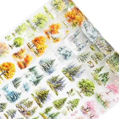6PCS Trees and Forest PET Tape Set (6 Count)