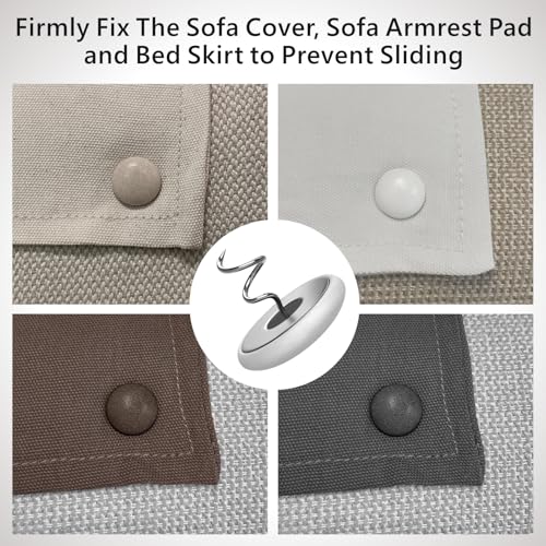 Leather Upholstery Pins Bed Skirt & Sofa 12 Pack White (12 Count)