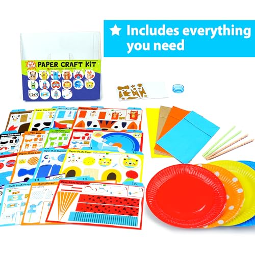 Safari Animal Beginner Paper Craft Kit for Kids Age 3+